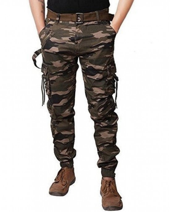 Kruze  Mens Combat Cargo Camouflage Trousers